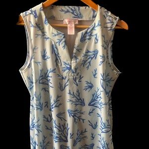 Stella Parker Women's Sleeveless UPF 50 Dress Notch Neck Sun Protection - Size M